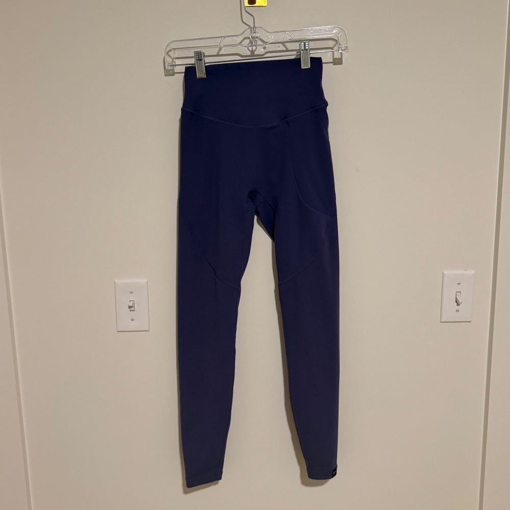 Physiq Apparel Womens High Waisted Performance Leggings Blue Purple Size S